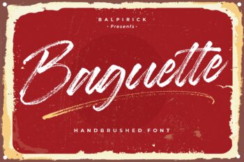 Baguette Natural Handbrushed Free Font