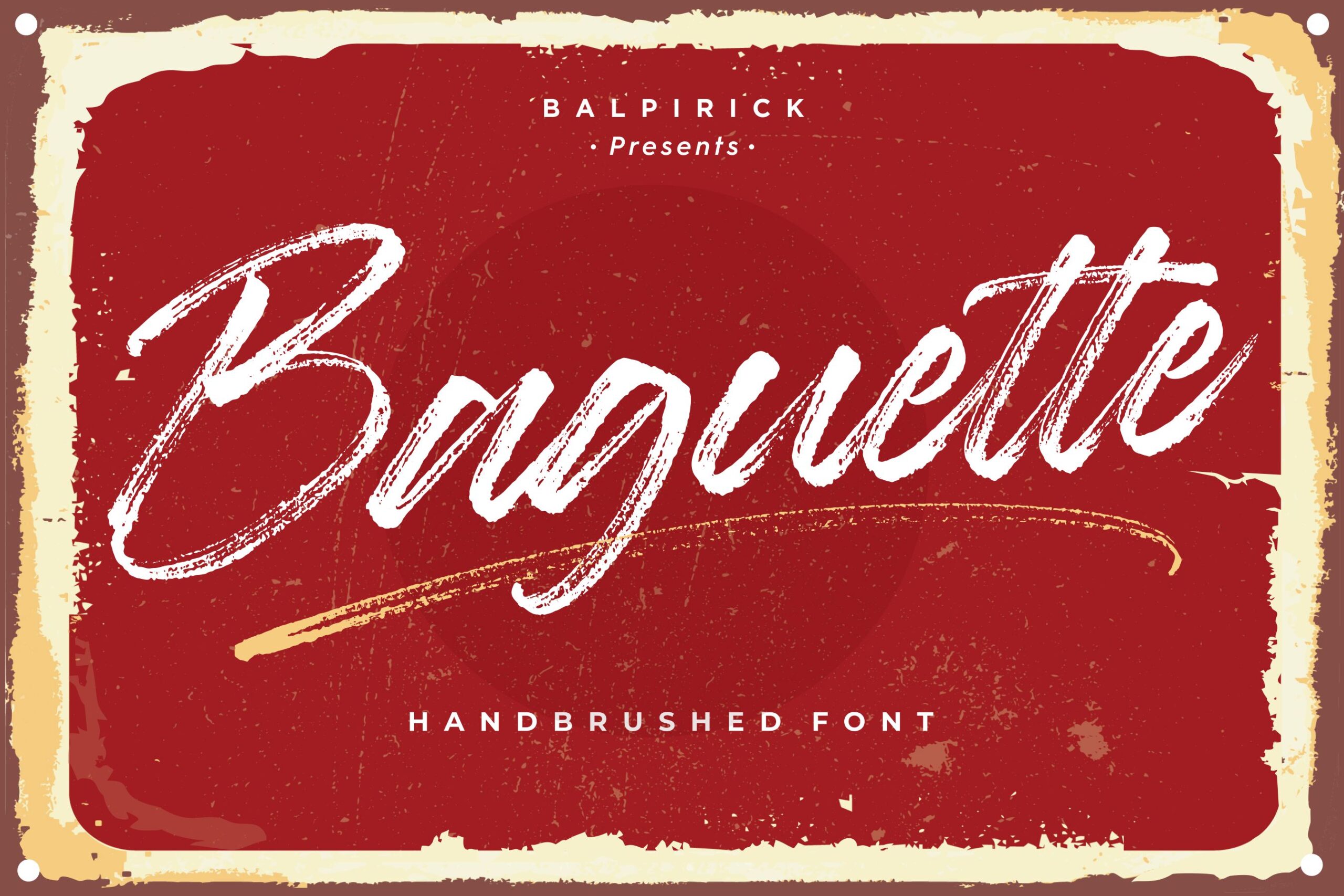 Baguette Natural Handbrushed Free Font