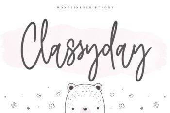 Classyday Monoline Script Free Font