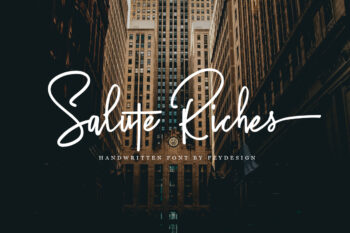 Salute Riches Free Font