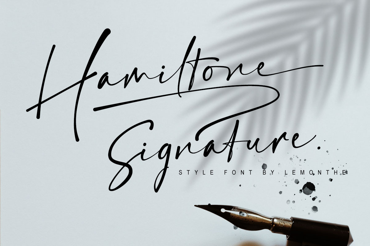 Hamiltone Signature Free Font