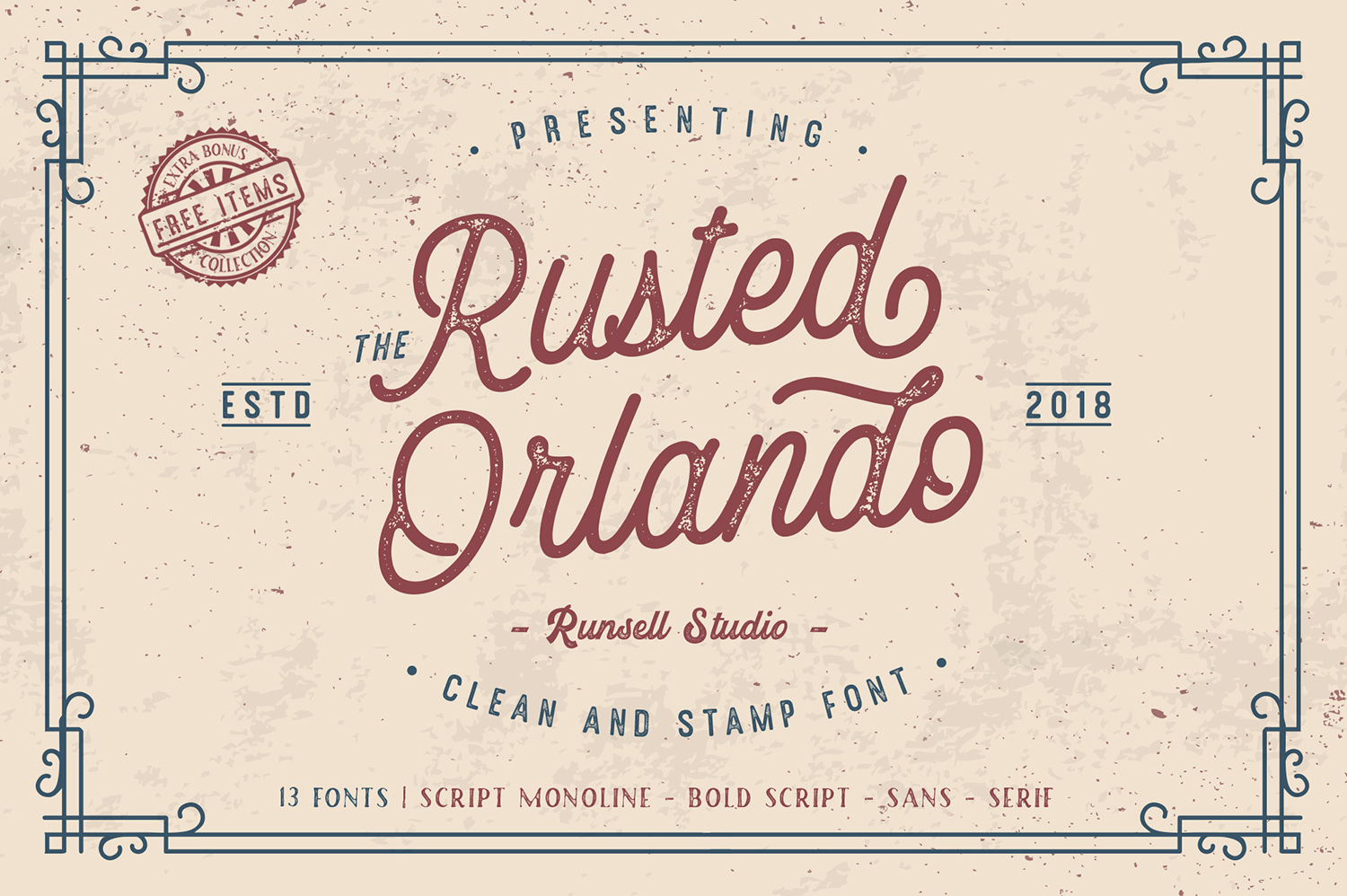 Rusted Orlando Free Font