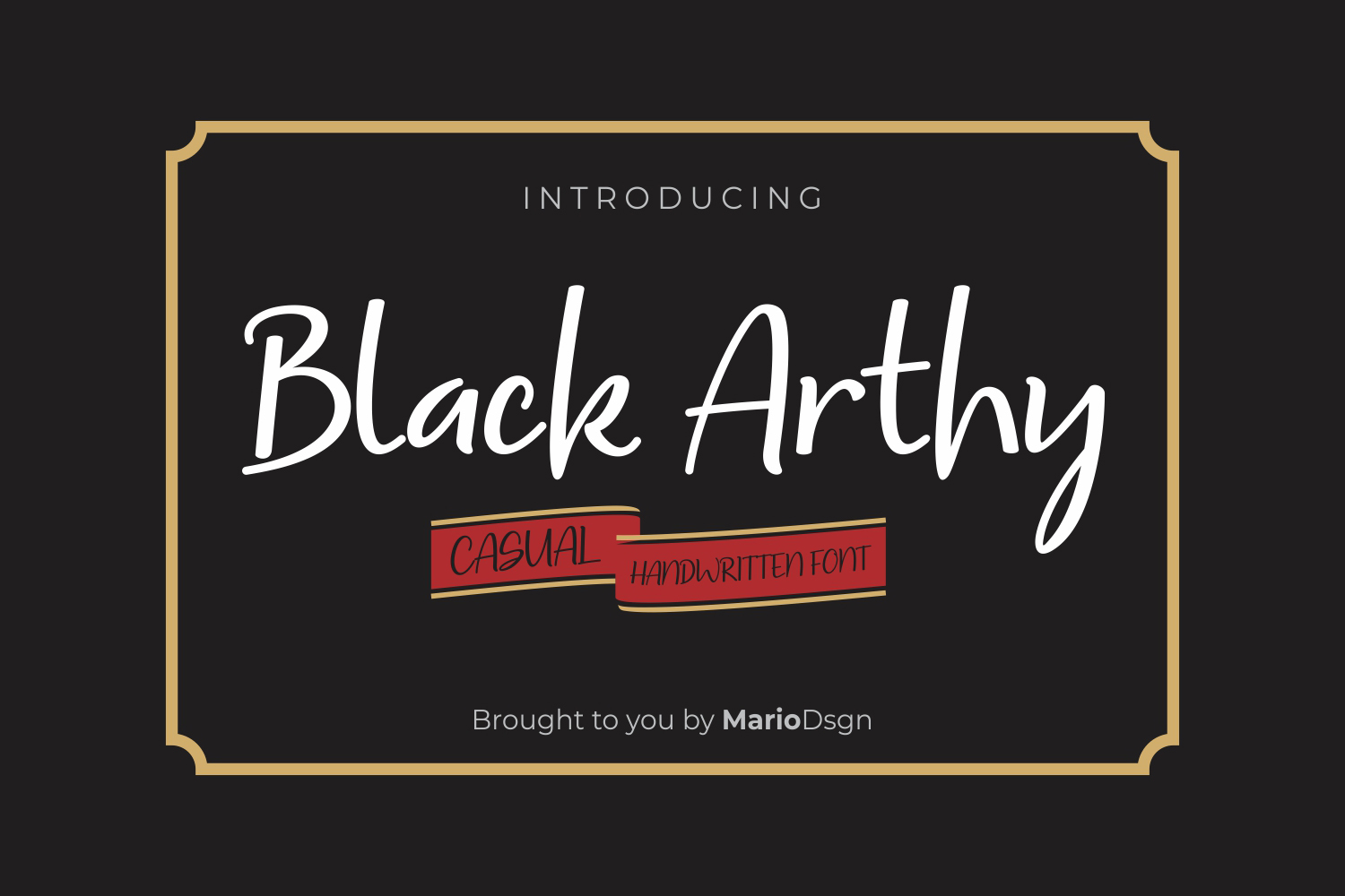 Black Arthy Free Font