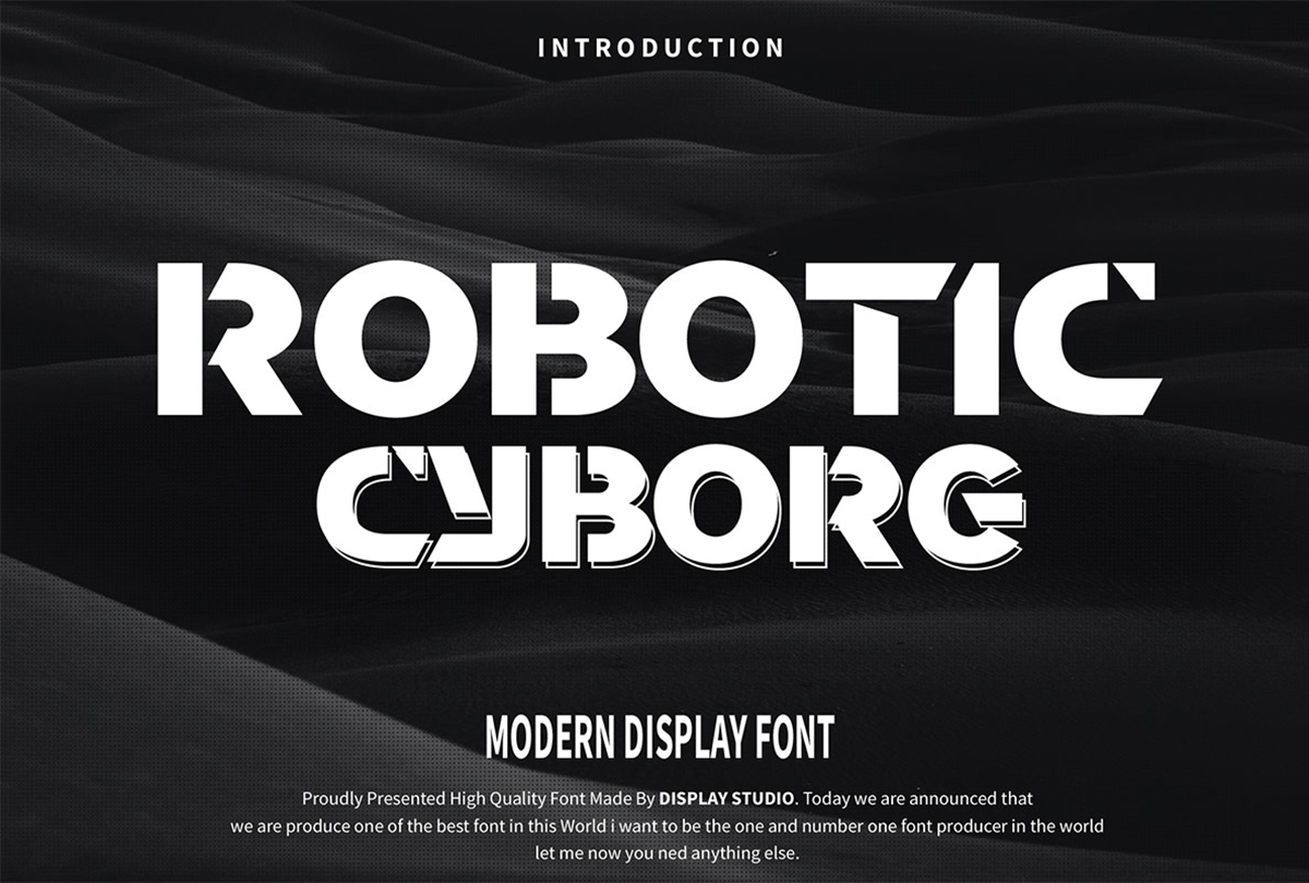 Robotic Cyborg Free Font