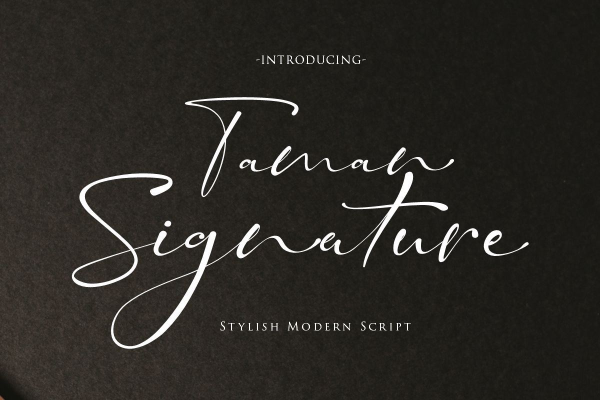 Taman Signature Free Font