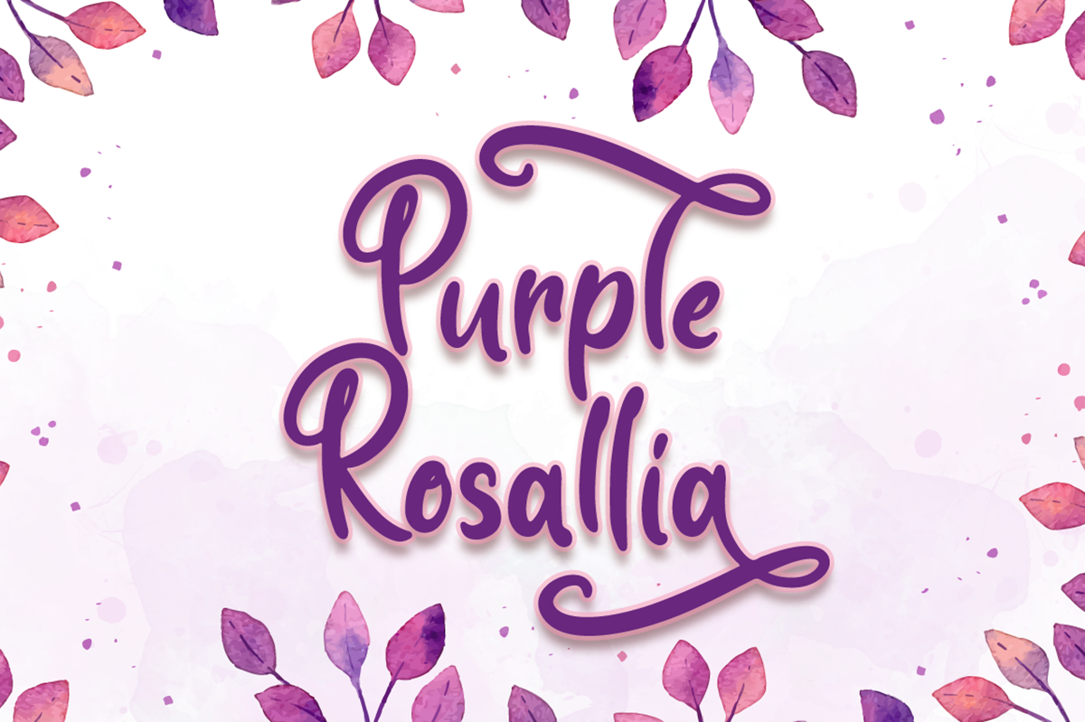Purple Rosallia Free Font