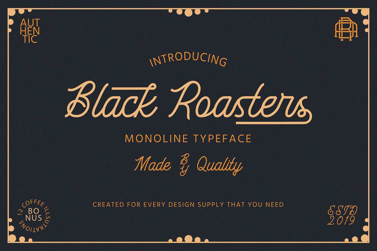 Black Roasters Free Font