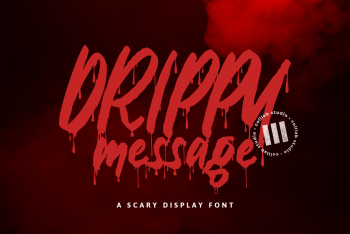 Drippy Message Free Font