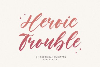 Heroic Trouble Free Font