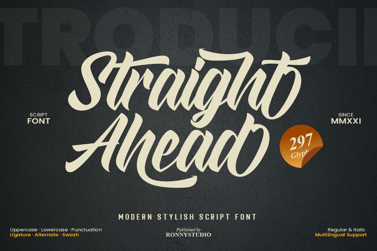 Straight Ahead Free Font