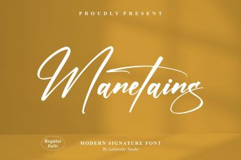 Manetains Free Font