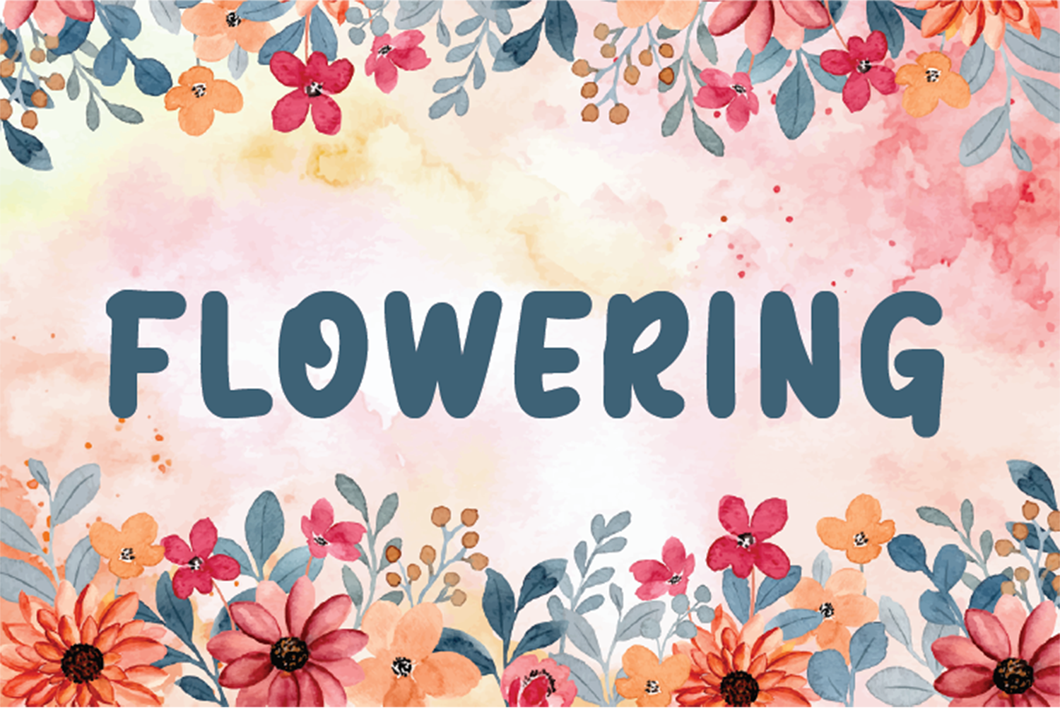 Flowering Free Font