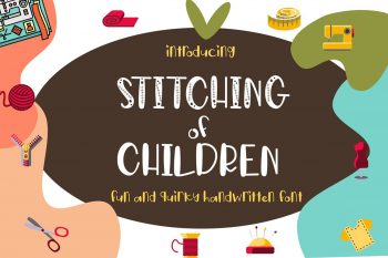 Stitching of Children Free Font