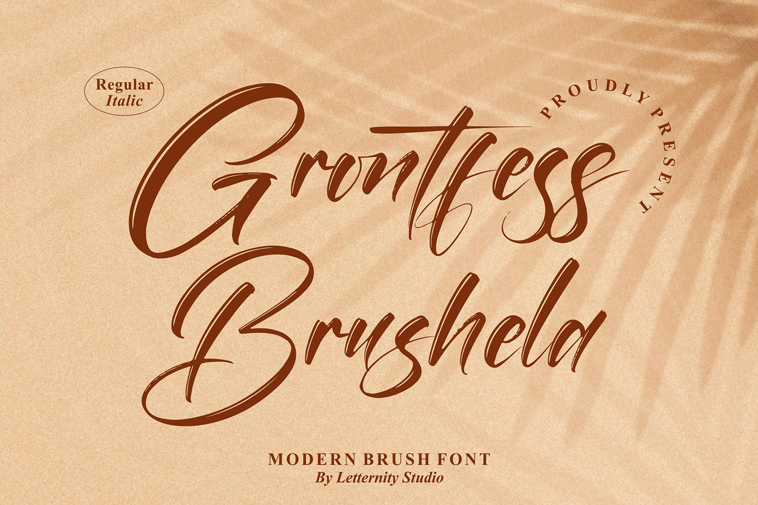 Grontfess Brushela Free Font