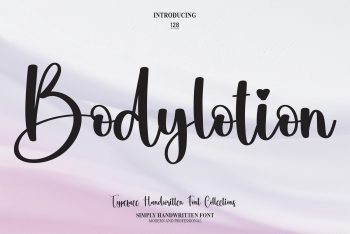 Bodylotion Free Font