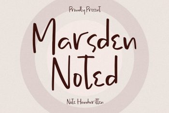 Marsden Noted Free Font