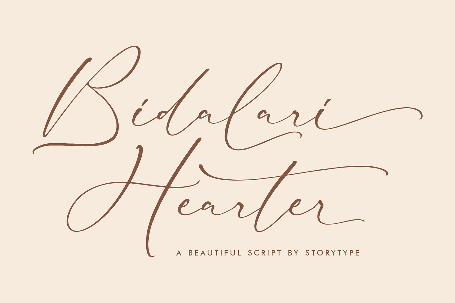 Bidalari Hearter Free Font