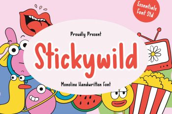 Stickywild Free Font