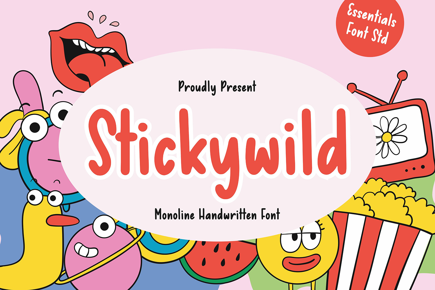 Stickywild Free Font