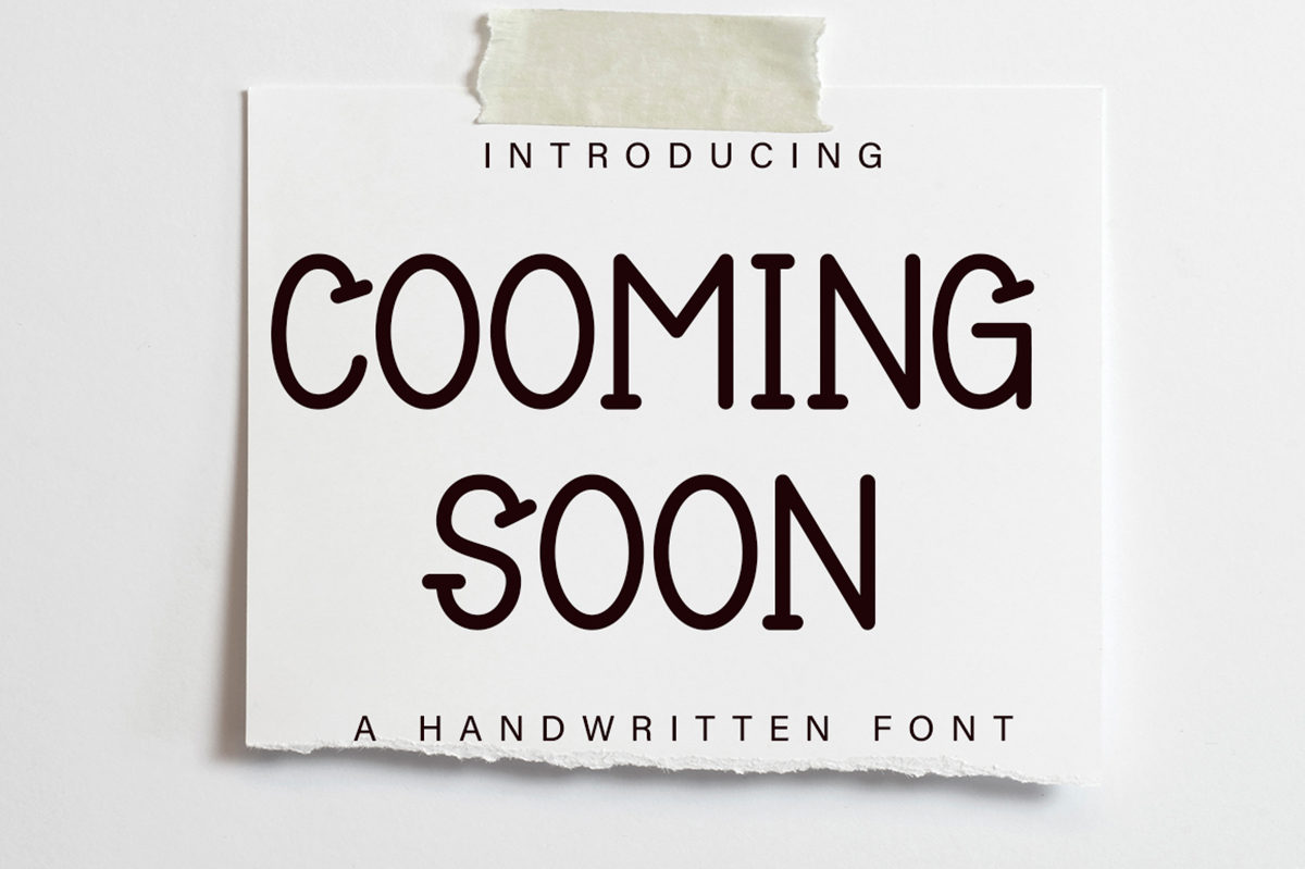 Cooming Soon Free Font