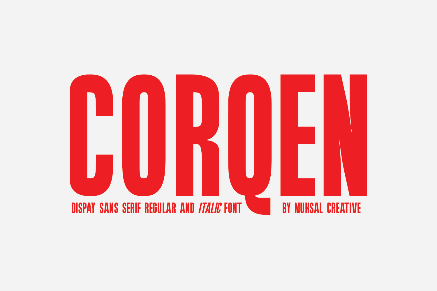 Corqen Free Font