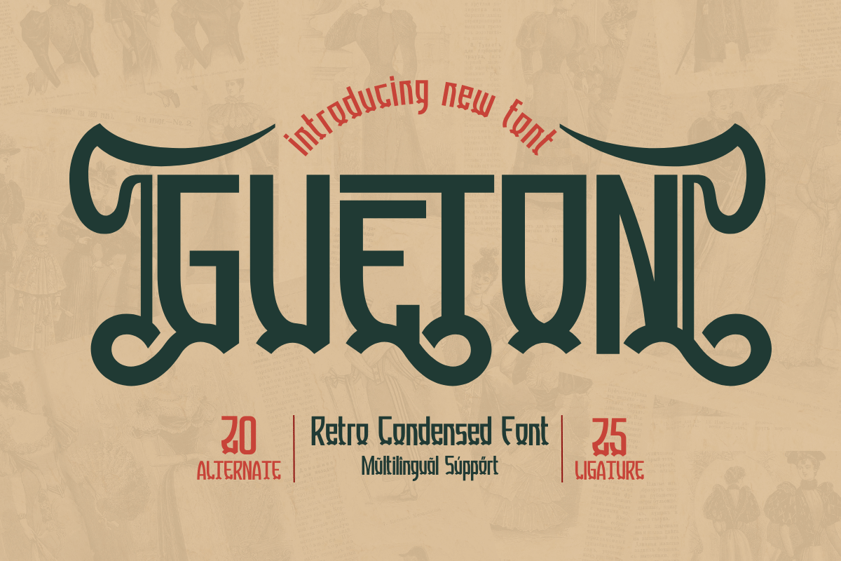 Gueton Free Font