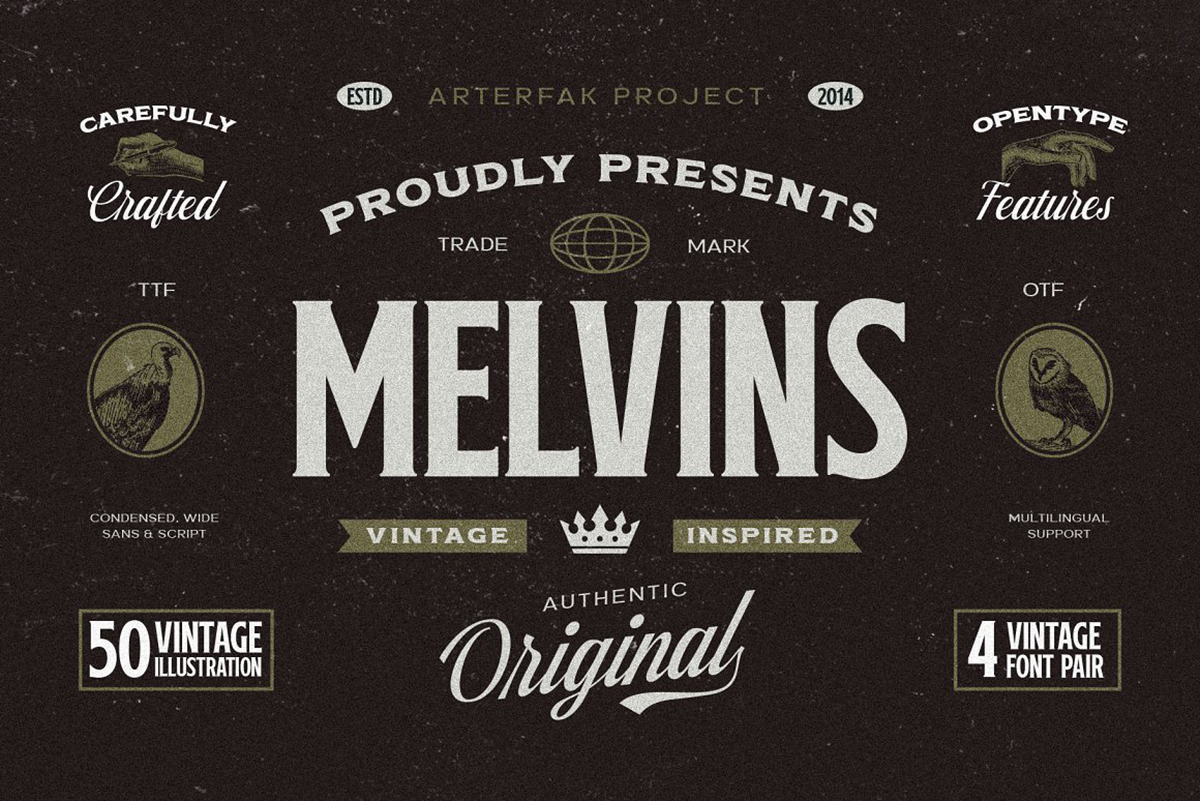 Melvins Free Font