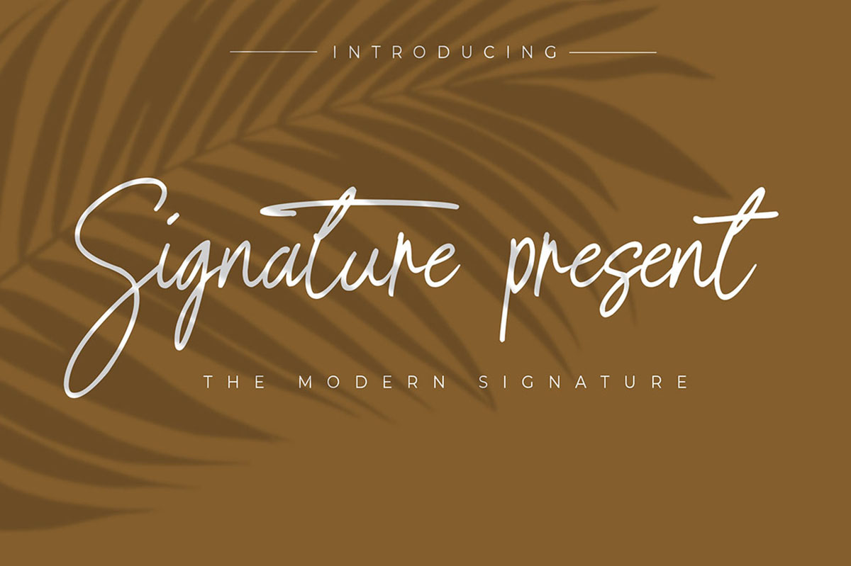 Signature Present Free Font