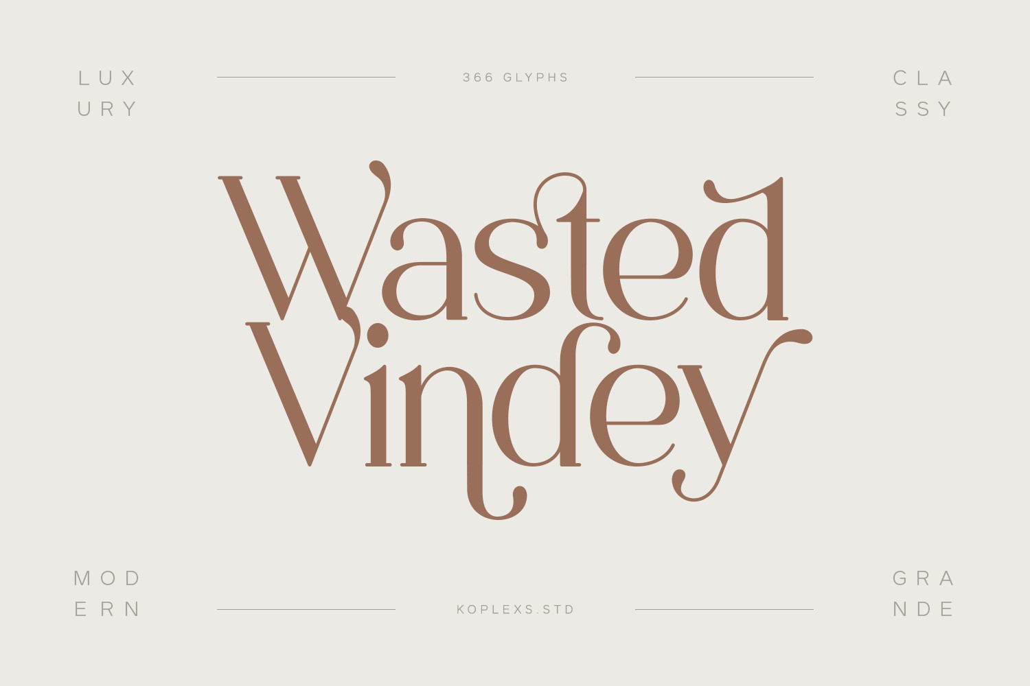 Wasted Vindey Free Font