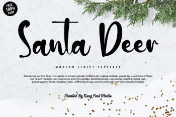 Santa Deer Free Font