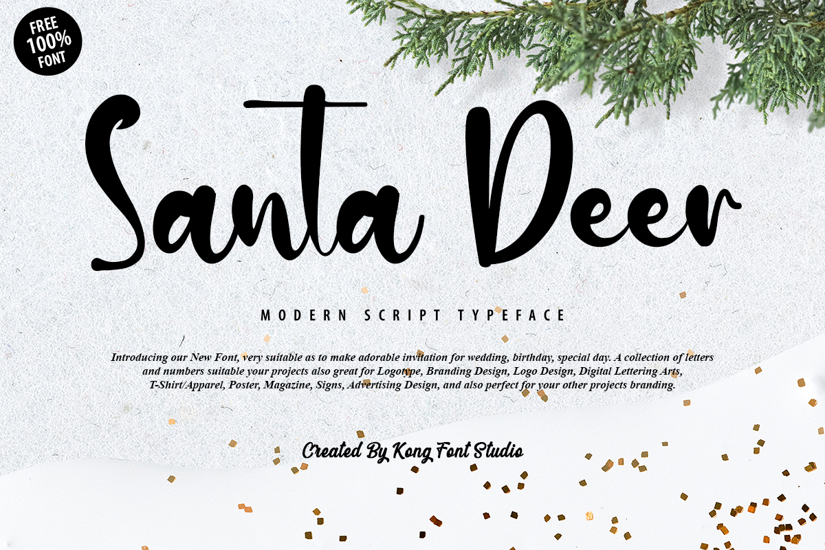 Santa Deer Free Font