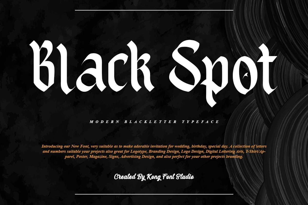 Black Spot Free Font